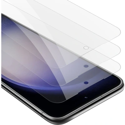Afbeelding van Cadorabo 3x Screenprotector geschikt voor Samsung Galaxy S23 PLUS in KRISTALHELDER Tempered Display Pantser Film