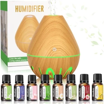 Afbeelding van XUNIVERS diffuser of Essential Oils, 200 ml ultrasone luchtvochtiger aromatherapie met 7 kleuren LED lichten van elektrische aromatherapie, voor slaapkamer, spa, yoga, massage