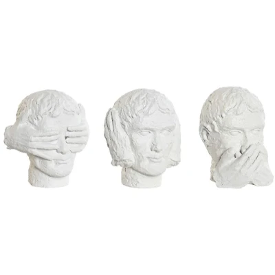 Afbeelding van Decoratieve figuren DKD Home Decor Wit Neoklassiek 14 x 11 cm (3 Stuks)