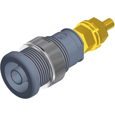 Afbeelding van SKS Hirschmann SEB 2600 G M4 Veiligheids labconnector, female Bus, inbouw verticaal Stift Ø: 4 mm Grijs 1 stuk(s)