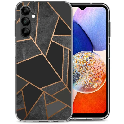 Afbeelding van Samsung Galaxy A14 (5G) Hoesje Siliconen en TPU (zacht) iMoshion Softcase/Backcover Zwart Telefoonhoesje
