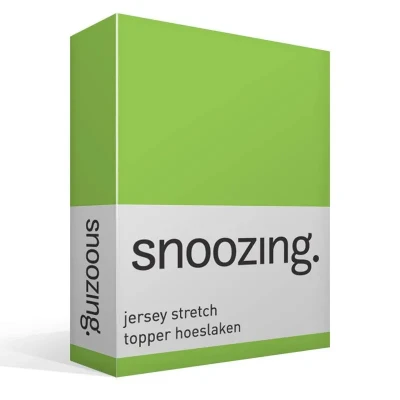 Afbeelding van Snoozing Jersey Stretch Topper Hoeslaken Tweepersoons 140/150x200/220 cm Lime