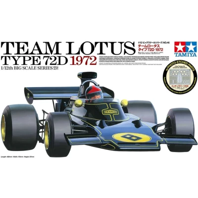 Afbeelding van 1:12 Tamiya 12046 Team Lotus Type 72D 1972 Racing Plastic Modelbouwpakket