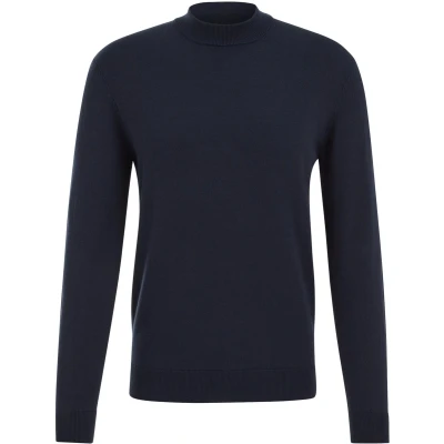 Afbeelding van WE Fashion Heren fijngebreide trui Regular fit Marineblauw Katoen Maat: XS