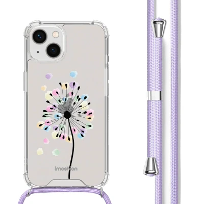 Afbeelding van Apple iPhone 14 Hoesje Kunststof imoshion Softcase/Koordhoesje/Backcover Sandstone Dandelion Telefoonhoesje
