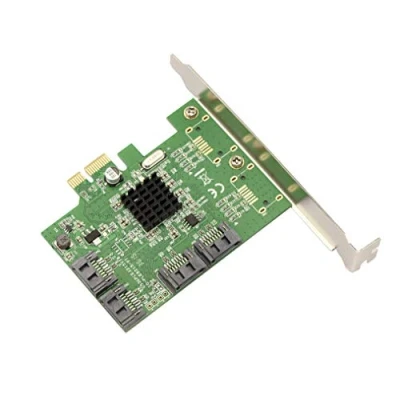 Afbeelding van KALEA INFORMATIQUE PCI Express (PCI E) Controllerkaart 4 poorten SATA 3 6G met CHIPSET Marvell 88SE9215 PCIe 1x