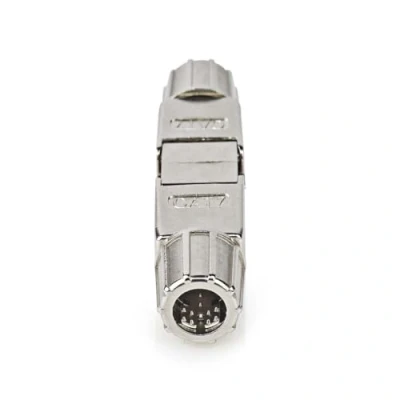Afbeelding van Netwerkkoppeling CAT7 afgeschermd RJ45 bus recht metaal doos