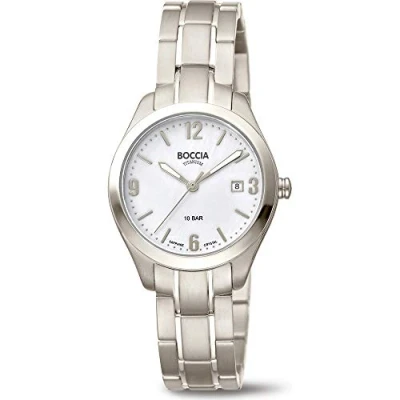 Afbeelding van Boccia 3317 01 Horloge Titanium Saffierglas zilverkleurig 31 mm