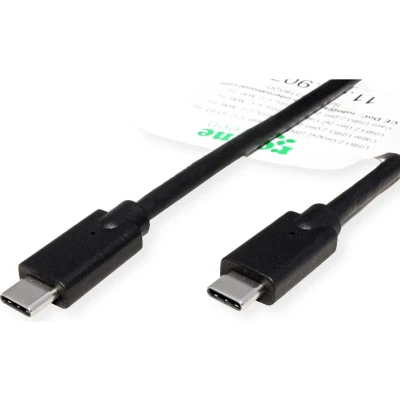 Afbeelding van ROLINE GREEN USB 3.2 Gen 2x2 kabel, Emark, C C, M/M, 20Gbit/s, 100W, zwart, 1,5 m