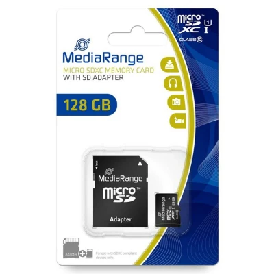 Afbeelding van MediaRange microSDXC geheugenkaart 128 GB + SD adapter