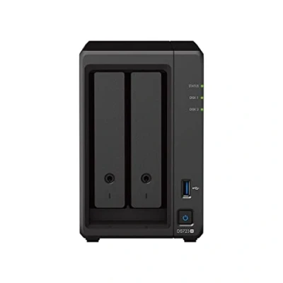 Afbeelding van Synology DS723+ 2 bay discstation NAS (AMD Ryzen™ 4 threads R1600 Dual Core 2GB Ram 2xRJ 45 1GbE LAN poort), 16TB bundel met x 8TB Seagate IronWolf HDDs