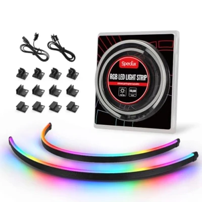 Afbeelding van Speclux Neon Digital RGB LED Strip Combo Set PC 400mm 5 V 3 Pin Aura SYNC, Gigabyte Fusion, Met 12 Sterke Magnetische houders