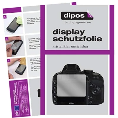Afbeelding van dipos I 2x Beschermfolie helder geschikt voor Nikon D3200 Folie screen protector
