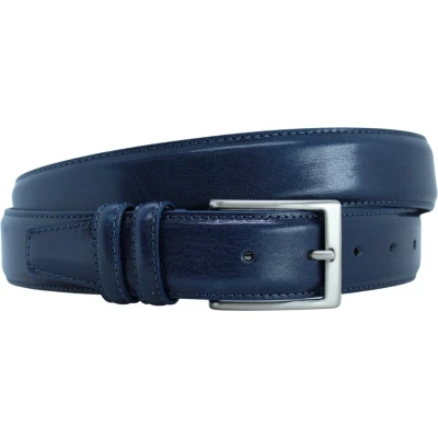 Afbeelding van Luxe Riem Donkerblauw Nette Leren Riemmaat 105 Gesp Echt Leer Navy