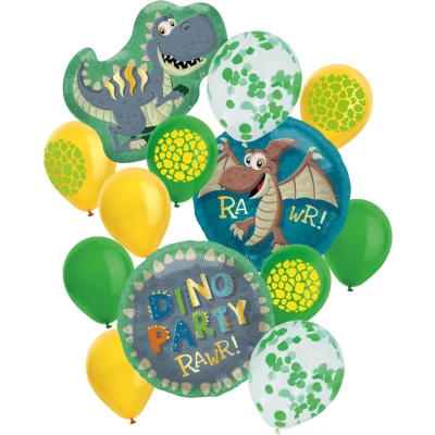 Afbeelding van Ballonnen set Dino 14 delig