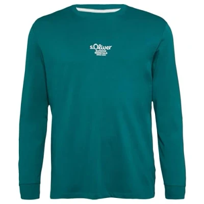 Afbeelding van s.Oliver MIT Logostickerei Longsleeve, Heren, Maat: 3XL, Petrol