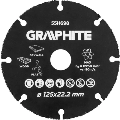 Afbeelding van graphite carbide multi wheel 125x22.2mm 55h698
