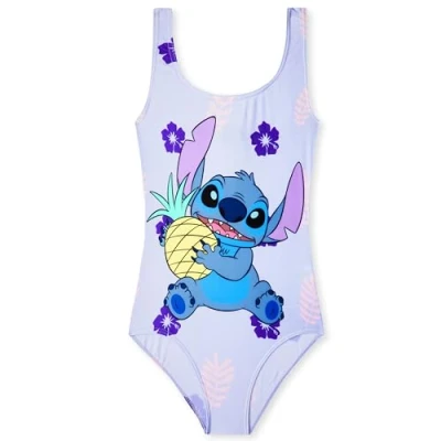 Afbeelding van Disney Stitch Zwemkleding Meisjes Zomervakantie Essentials Minnie Mouse Frozen Ariel Peuters Tieners Kinderen 2 14 Jaar Eendelig Zwempak Strand Zwembad (Lila Stitch, 13 Jaar)
