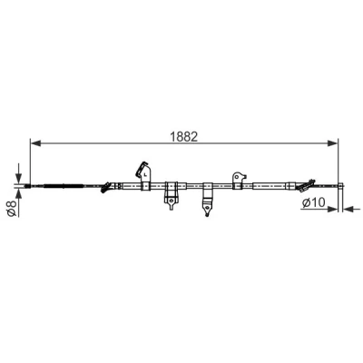 Afbeelding van Bosch Handremkabel 1 987 482 567