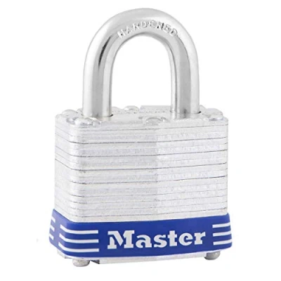 Afbeelding van Master Lock 3EURD Gelamineerd hangslot met sleutel, grijs, 5,9 x 4 2,1 cm