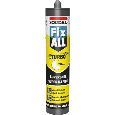 Afbeelding van Soudal Fix ALL Turbo wit koker 290 ml (MS Polymeer)