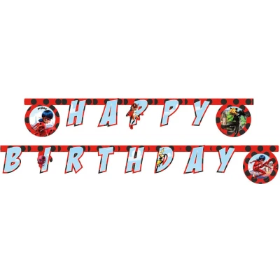 Afbeelding van PROCOS Happy Birthday Ladybug verjaardagsslinger 2m