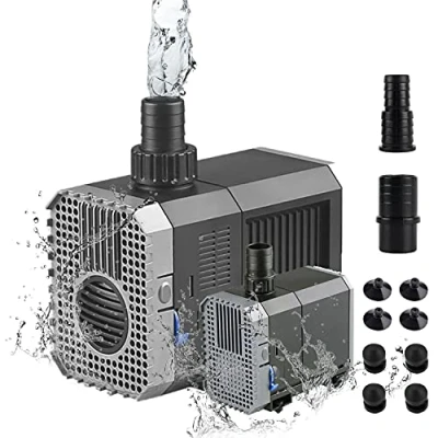 Afbeelding van EXLECO Dompelpomp, 900 l/h, 20 W, waterpomp, voedingspomp, mini aquariumpomp, vijverpomp, fontein, filterpomp voor vijver, vistank, vistank