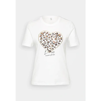 Afbeelding van ONLY Tall Onltanya LIFE Tshirt print Cloud dancer, Dames, Maat: XS, dancer