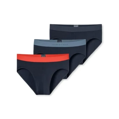 Afbeelding van Schiesser 3 PACK Slip, Heren, Maat: Small, Nachtblau, atlantikblau, hellrot