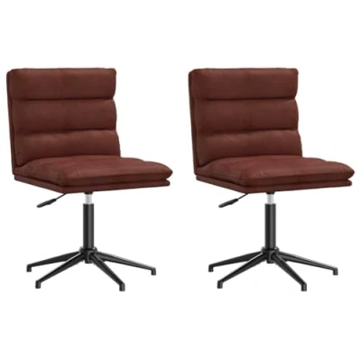 Afbeelding van vidaXL Eetkamerstoelen 2 st kunstleer glanzend bruin