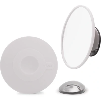 Afbeelding van Compacte/kleine Bosign Make upspiegel Vergrotend (5x), wit, magnetische spiegelhouder diameter 11 cm