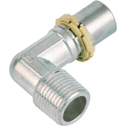 Afbeelding van SkinPress New Gas kniekoppeling 90 20 mm pers x 1/2&quot; bu.dr.