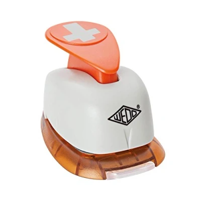 Afbeelding van Wedo 168245 motiefperforator groot kruis, grijs/oranje