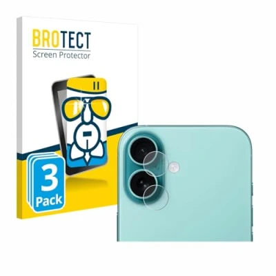 Afbeelding van BROTECT Screenprotector voor Apple iPhone 16 Plus (ALLEEN Camera Lens) Folie Beschermfolie Beschermglas transparant (3 Stuks)