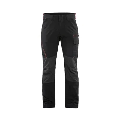 Afbeelding van Blaklader Service werkbroek met 4 weg stretch 1422 1645 Zwart/Rood C148