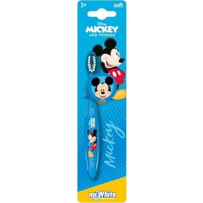 Afbeelding van Mickey Mouse tandenborstel met beschermkap, zuignap, comfortabele handgreep en zachte borstelharen voor kinderen