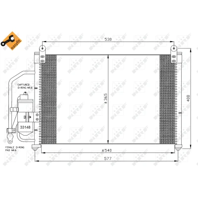 Afbeelding van Condensor, airconditioning NRF 35393