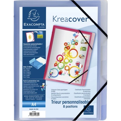 Afbeelding van Sorteermap kreacover® 10 st. pp 3 kleps 8 vaks Excacompta
