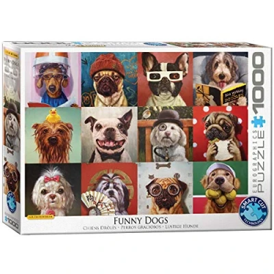 Afbeelding van Eurographics Funny DOGS Puzzel voor kinderen, Maat: One Size, Multi coloured
