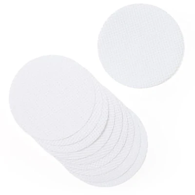Afbeelding van Witte Binca Cirkels (Pack van 10) 6 Count Cross Stitch Stof 100% Katoen 15cm (dia)