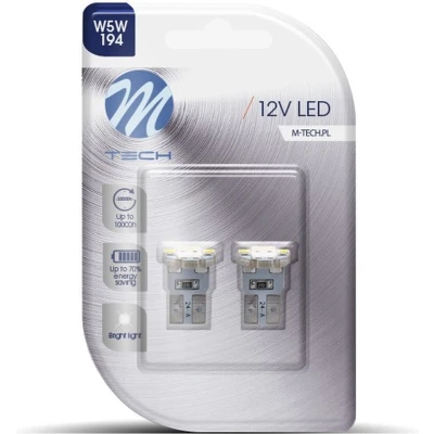 Afbeelding van M Tech Led W5W 12V Basic 6x diode Wit Set