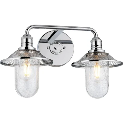 Afbeelding van Hinkley LED Badkamerarmatuur Rigby 2X E27 Max 40W IP44 Polished Chrome