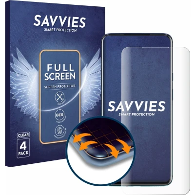 Afbeelding van Savvies Screenprotector voor OnePlus 7T Pro Folie Beschermfolie transparant volledig dekking (4 Stuks)