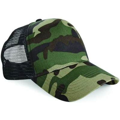 Afbeelding van Beechfield Retro Camouflage Snapback Trucker Cap (Jungle Camo)