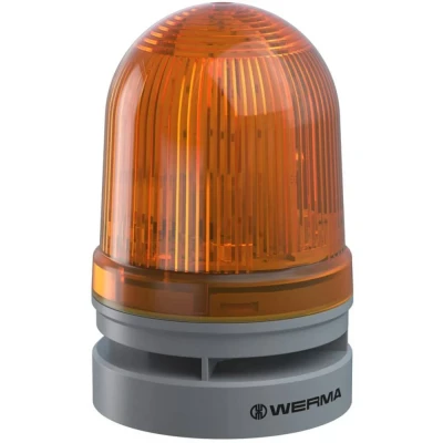 Afbeelding van Werma Signaltechnik Signaallamp Midi TwinFLASH Combi 12/24VAC/DC YE 461.320.70 Geel 12 V/DC 110 dB