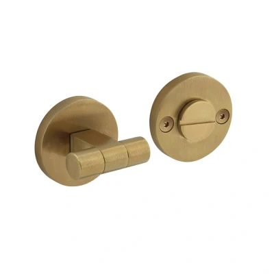 Afbeelding van Intersteel WC slot shiraat rond PVD messing mat