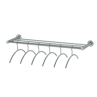Afbeelding van Intersteel Garderobe 1 meter met 6 kledinghangers RVS