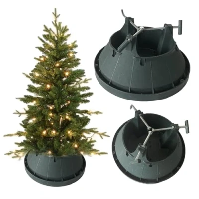 Afbeelding van COIL Kerstboomvoet, 5 liter, groen, robuuste standaard met 3/4 schroeven voor stabiele grip en verse boom, kerstboompoten, kerstboomhouder, boomstandaard