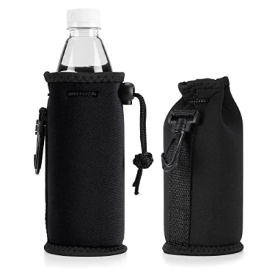 Afbeelding van kwmobile 2x flessenkoeler Koeltas Voor flessen 500 ml flesjes bier en frisdrank Koeler gemaakt van geïsoleerd neopreen in zwart