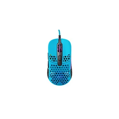 Afbeelding van Xtrfy M42 RGB, ultralichte bedrade gamingmuis, geavanceerde Pixart 3389 sensor, modulaire behuizing (2 maten inbegrepen), instelbare RGB verlichting, Miami Blue Edition